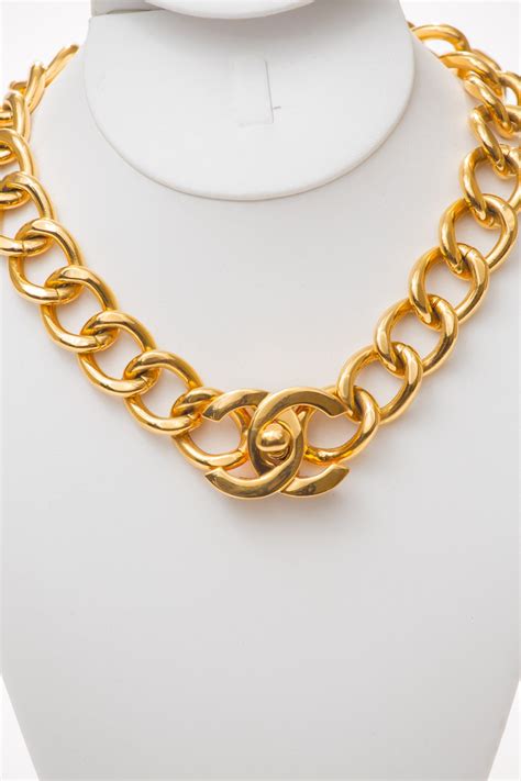 chanel chunky chain|Chanel necklace set.